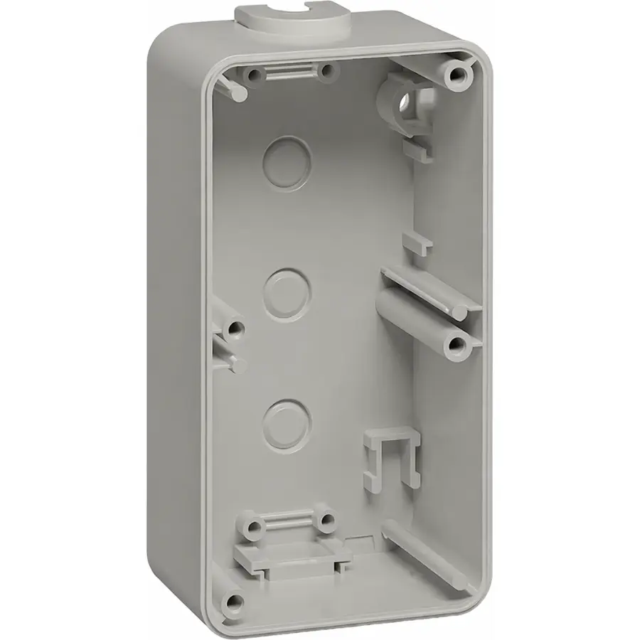 PEHA Compacta opbouwbak 2-voudig einddoos agaatgrijs (792.13)