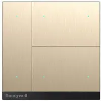 PEHA KNX drukknop 6-weg inbouw LED-indicatie brons mat (KNX PB M 6BT MBB)