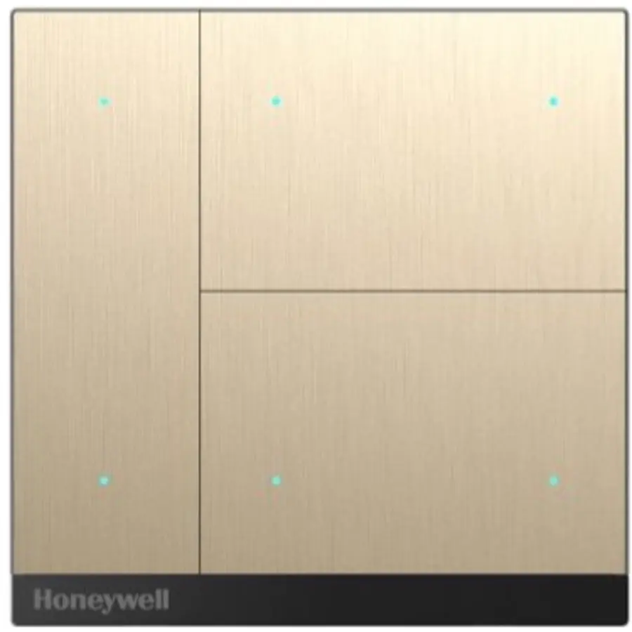 PEHA KNX drukknop 6-weg inbouw LED-indicatie brons mat (KNX PB M 6BT MBB)