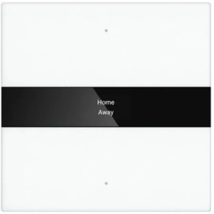 PEHA knx inbouw drukknop 2-voudig glas wit glanzend (KNX PB GL 2BT WHI)