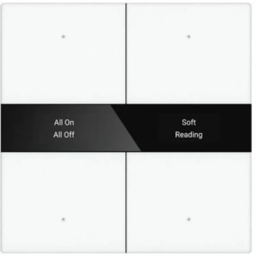 PEHA KNX drukknop 4-weg inbouw glas wit glanzend (KNX PB GL 4BT WHI)