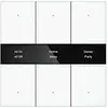 PEHA KNX drukknop 6-wegs inbouw met display glas wit (KNX PB GL 6BT WHI)