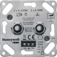 PEHA LED-dimmer serie draai/drukknop duo 2x 6-150W (432-2 HAN LED O.A.)