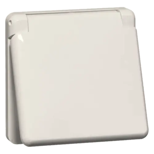 PEHA wandcontactdoos randaarde met klapdeksel en volle afdekplaat IP44 creme (80.6620 WU W) PEHA wandcontactdoos randaarde met klapdeksel en volle afdekplaat IP44 creme (80.6620 WU W)