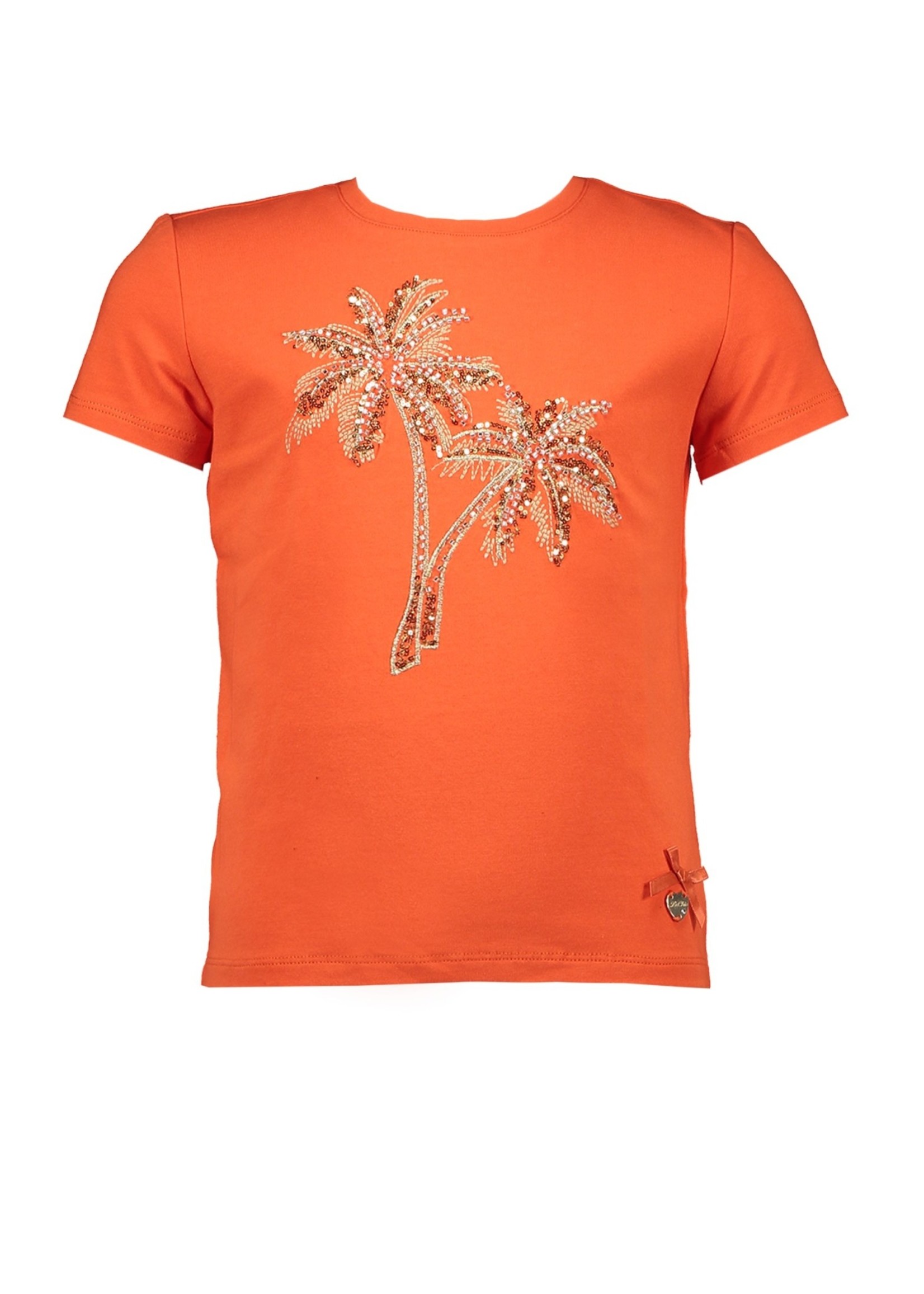 Le Chic Orange T-shirt palmtree embroidery