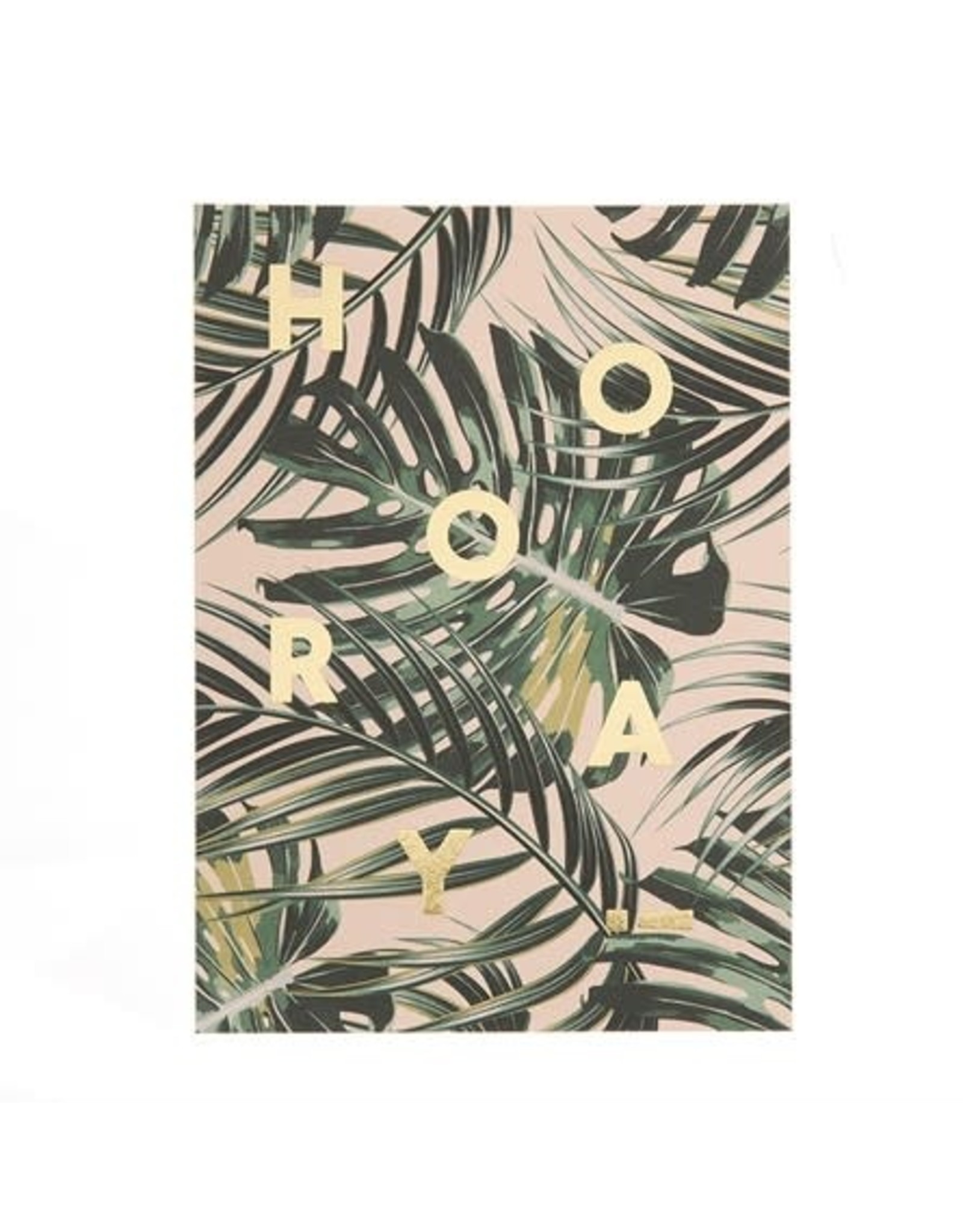 Kaartje 'hooray palm leaves'