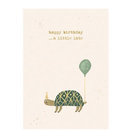Kaartje 'happy birthday turtle'