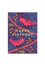 Kaartje 'Birds happy birthday