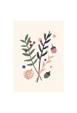 Kaartje 'branches rose gold'