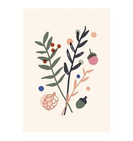 Kaartje 'branches rose gold'
