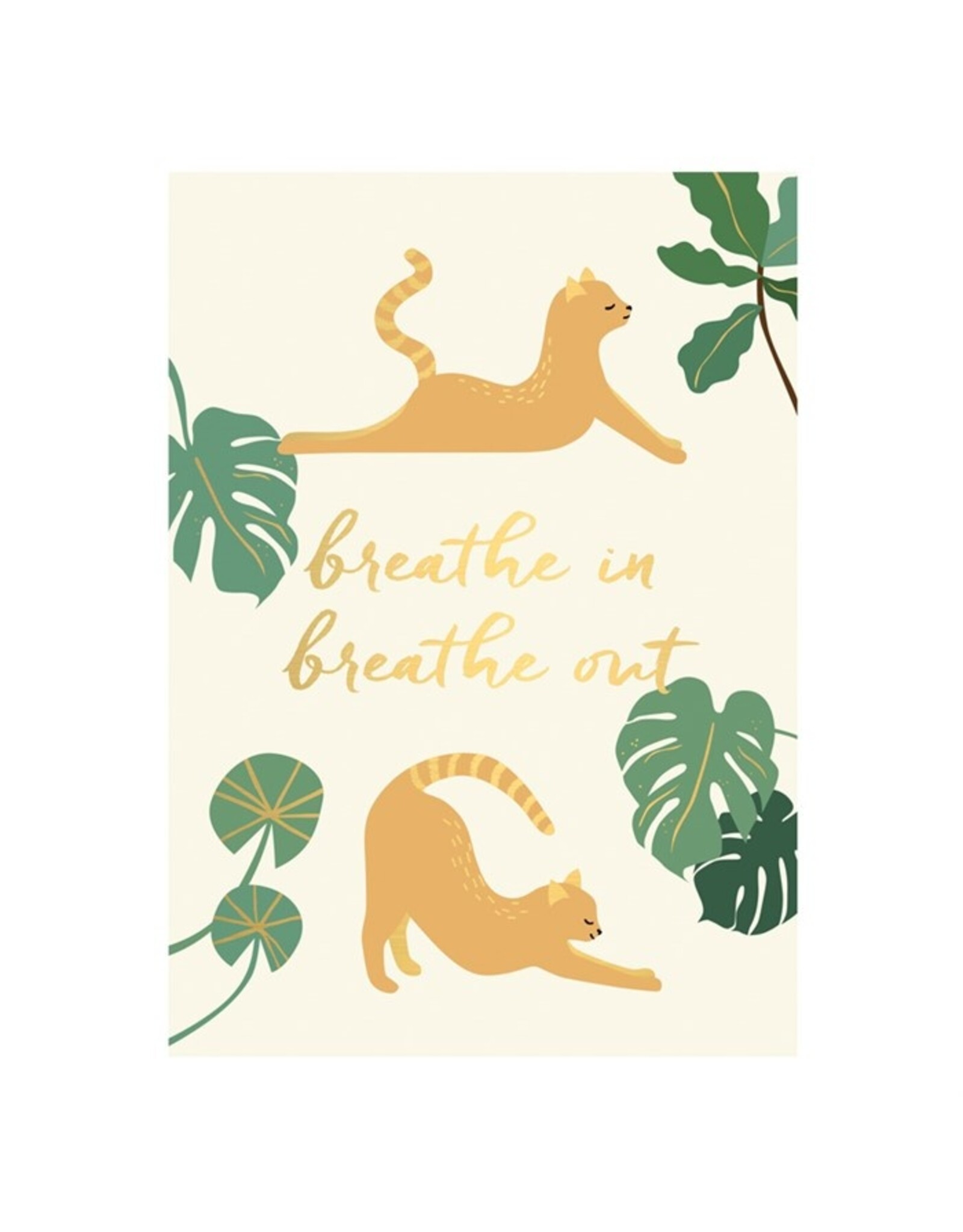 Kaartje 'breathe in breathe out'