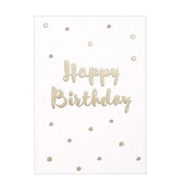 Kaartje 'happy birthday polka dots'