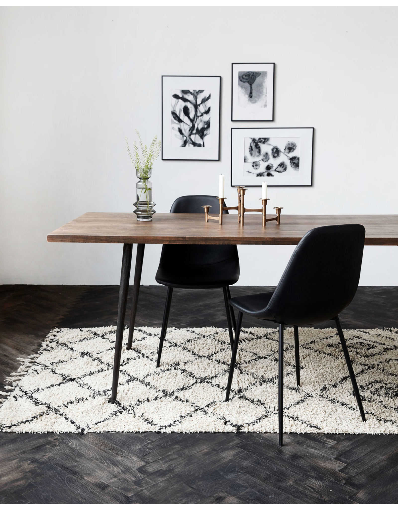 Mat 140x200cm (zwart/wit)