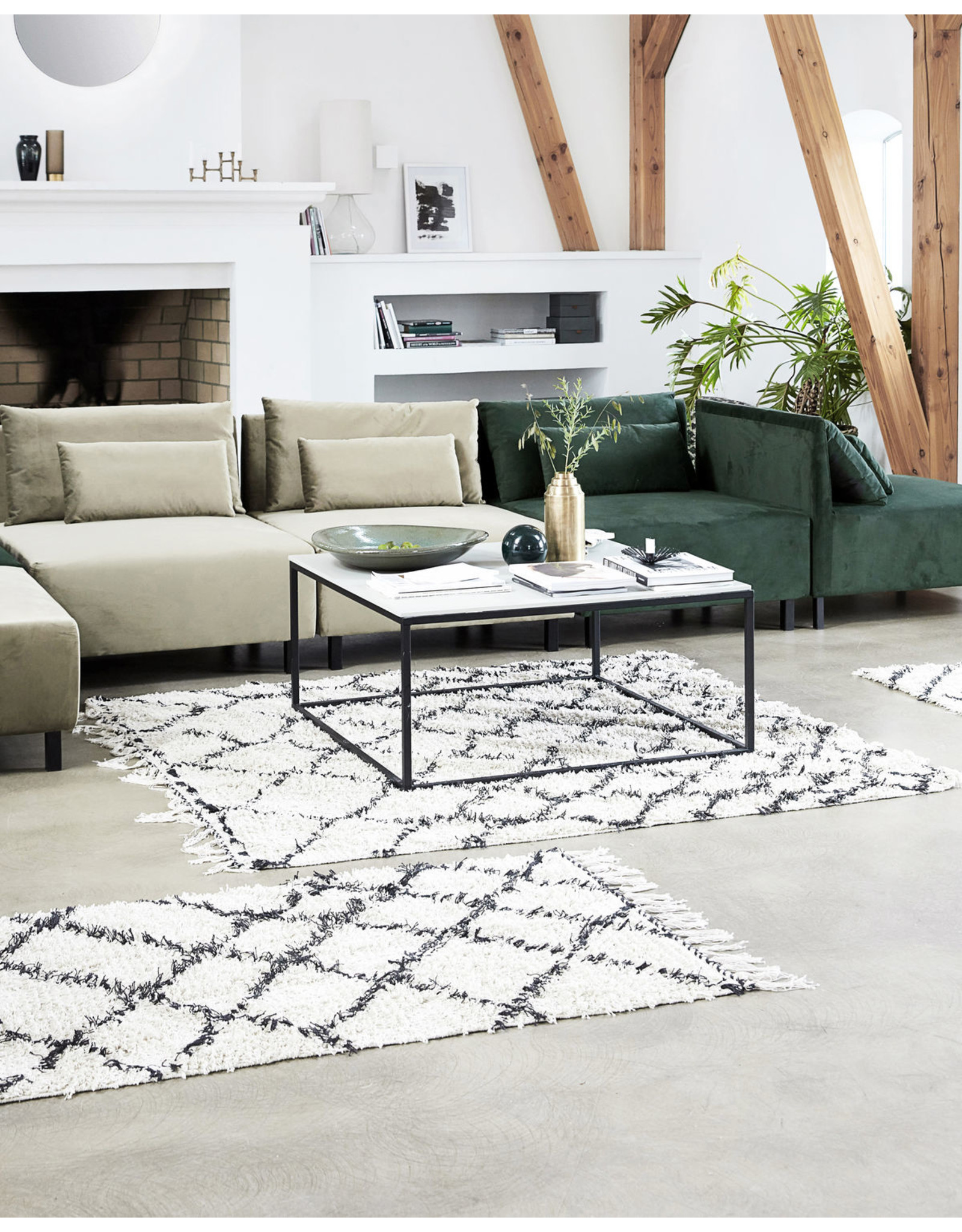 Mat 140x200cm (zwart/wit)