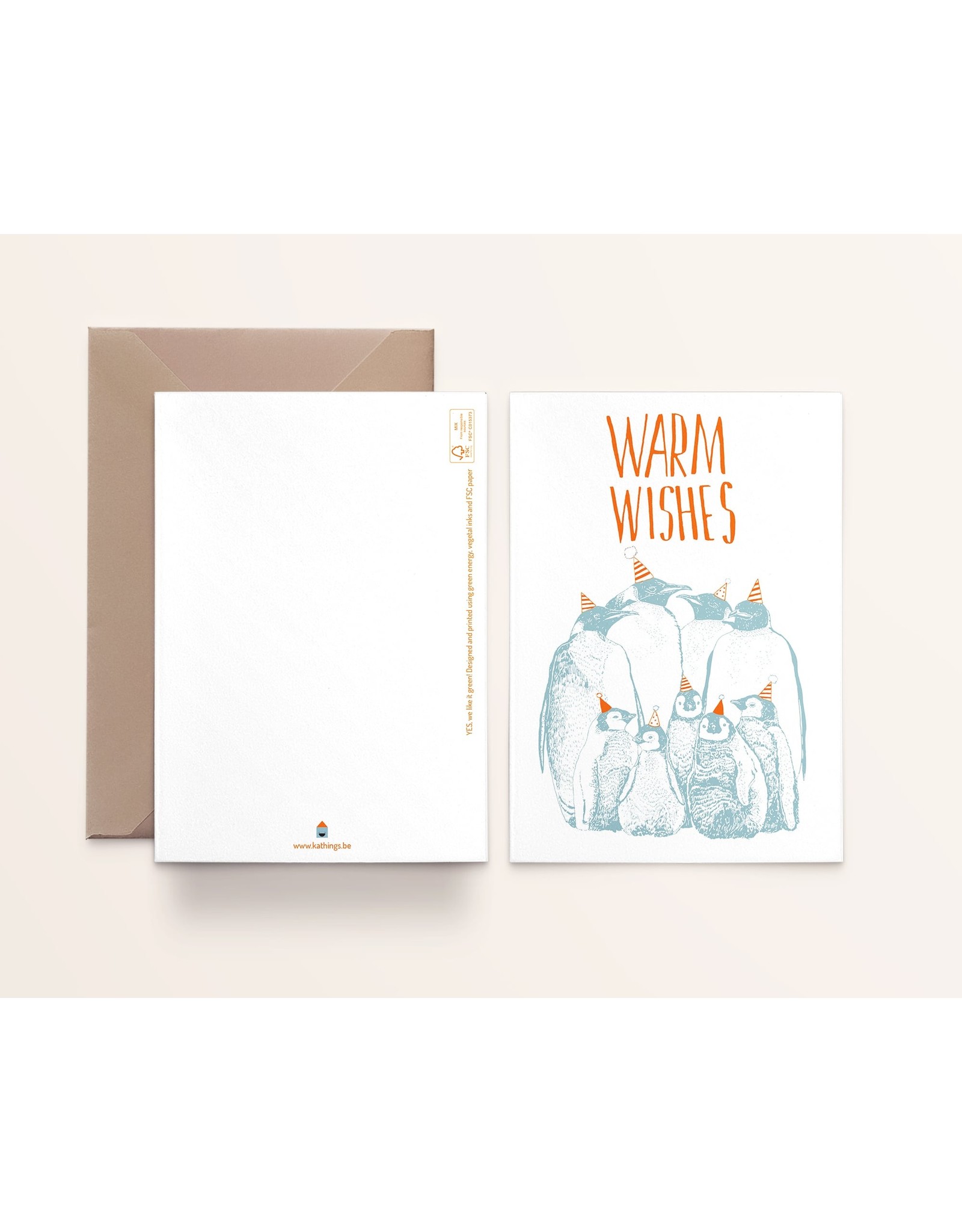 Kaartje 'penguins warm wishes'