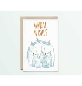 Kaartje 'penguins-warm wishes'
