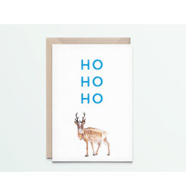 Kaartje 'reindeer-ho ho ho'