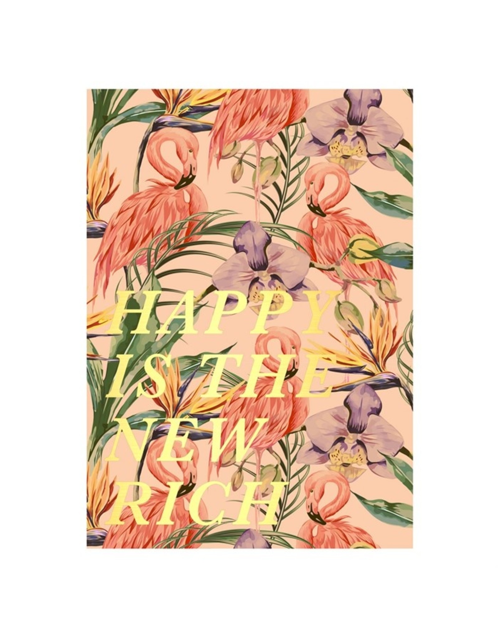 Kaartje 'happy is the new rich'