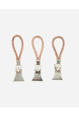 Handdoekclip set van 10 (met leder)