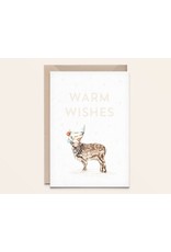 Kaartje 'reindeer warm wishes'