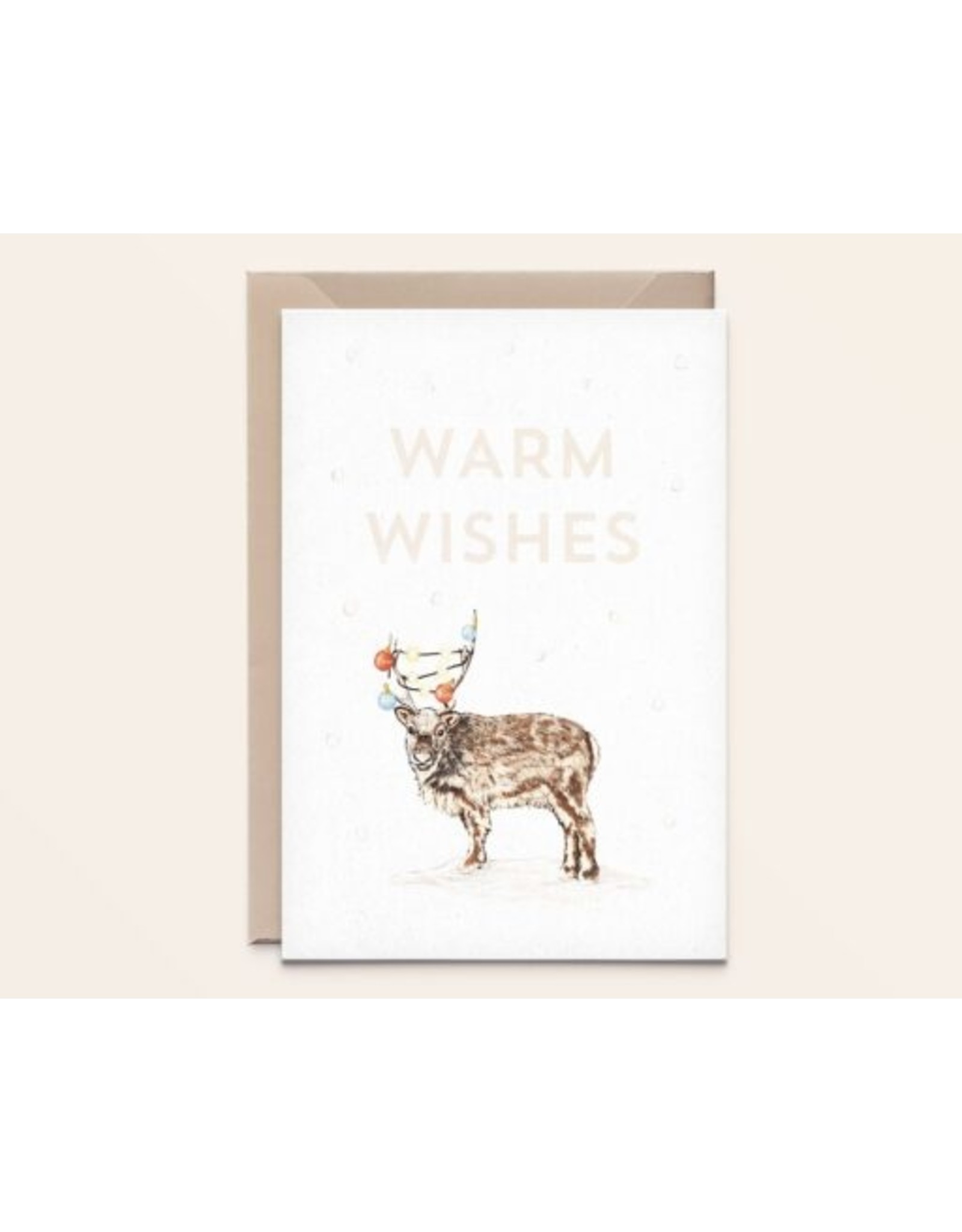 Kaartje 'reindeer warm wishes'