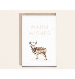 Kaartje 'reindeer warm wishes'