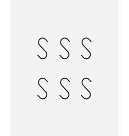 Haak zwart (6 stuks)
