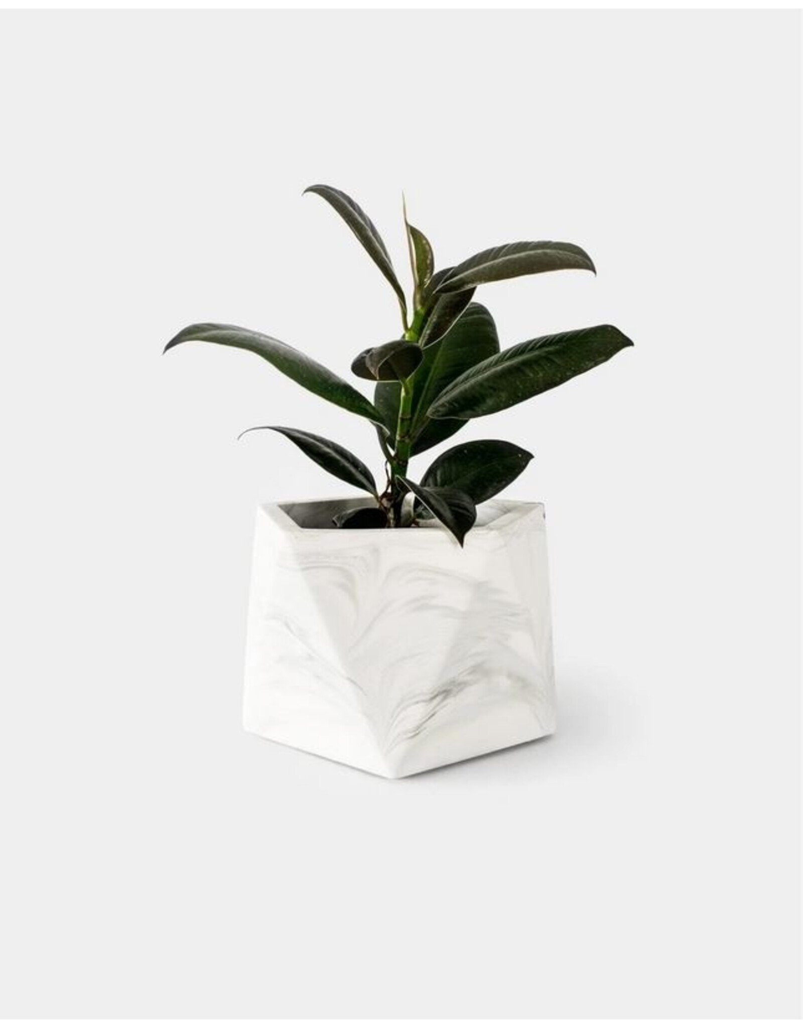 Mare Planter M dia 8.5 (marmer/wit)