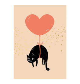 Kaartje 'balloon cat'