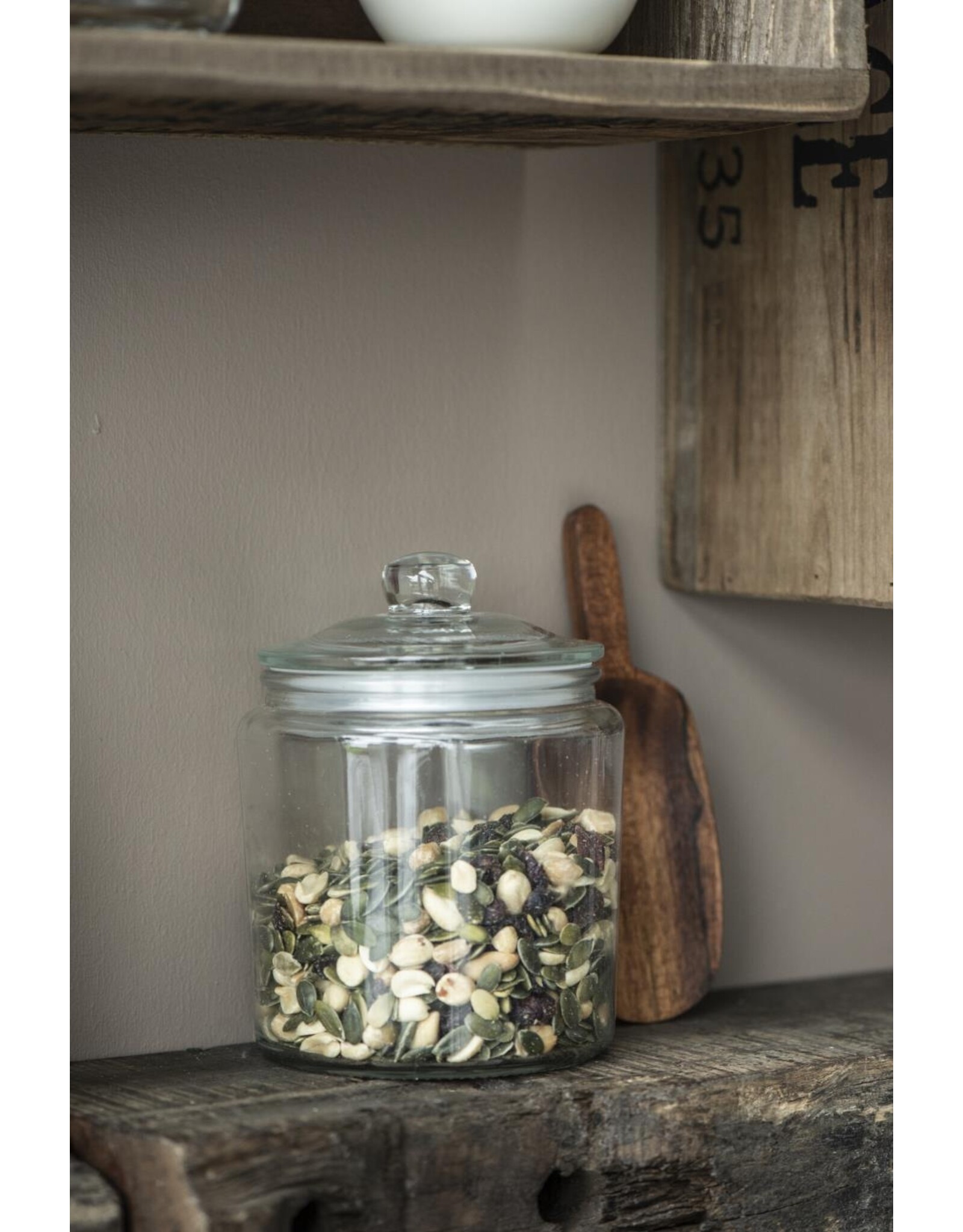 Opbergpot in glas met deksel
