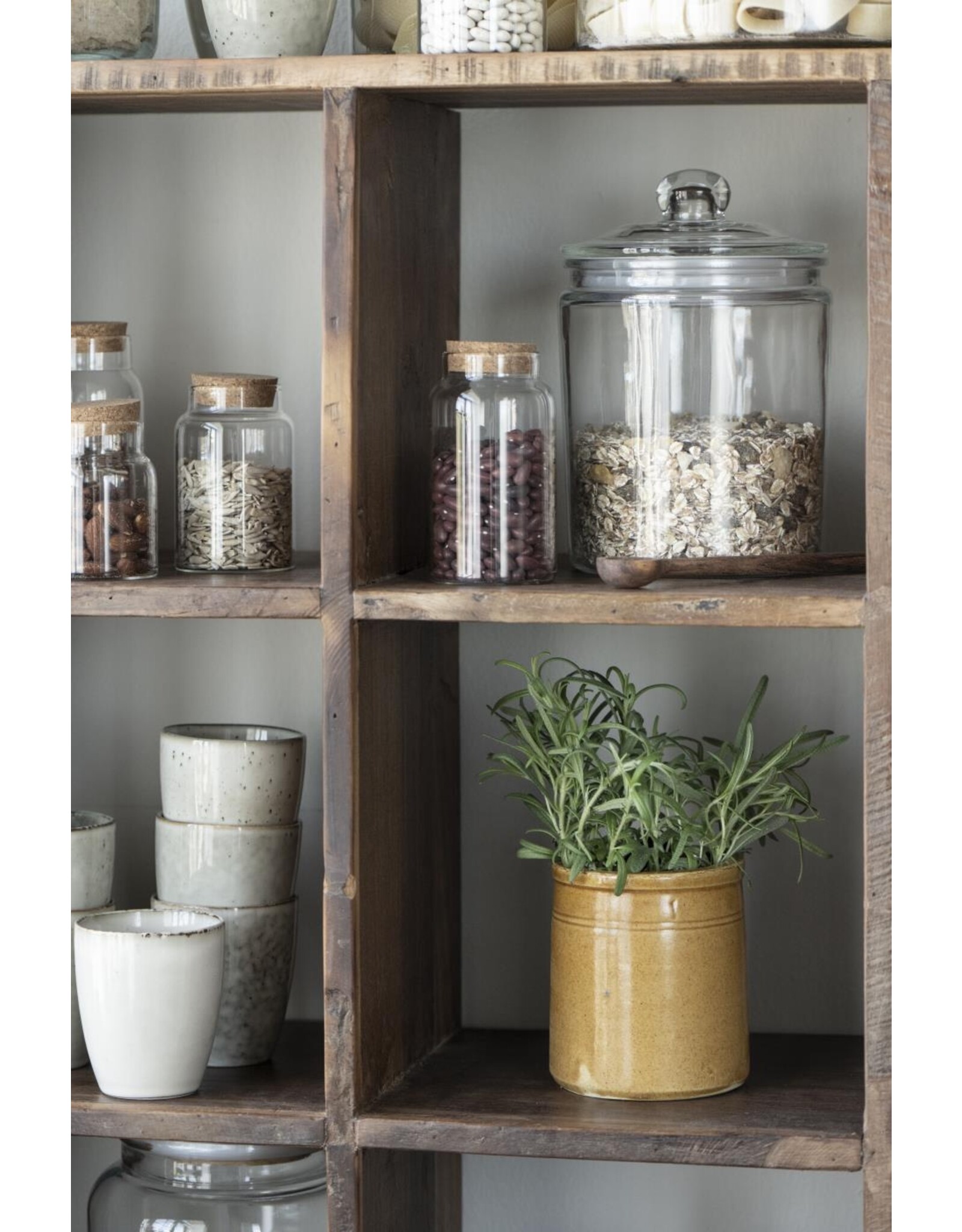 Opbergpot in glas met deksel
