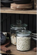 Opbergpot in glas met deksel