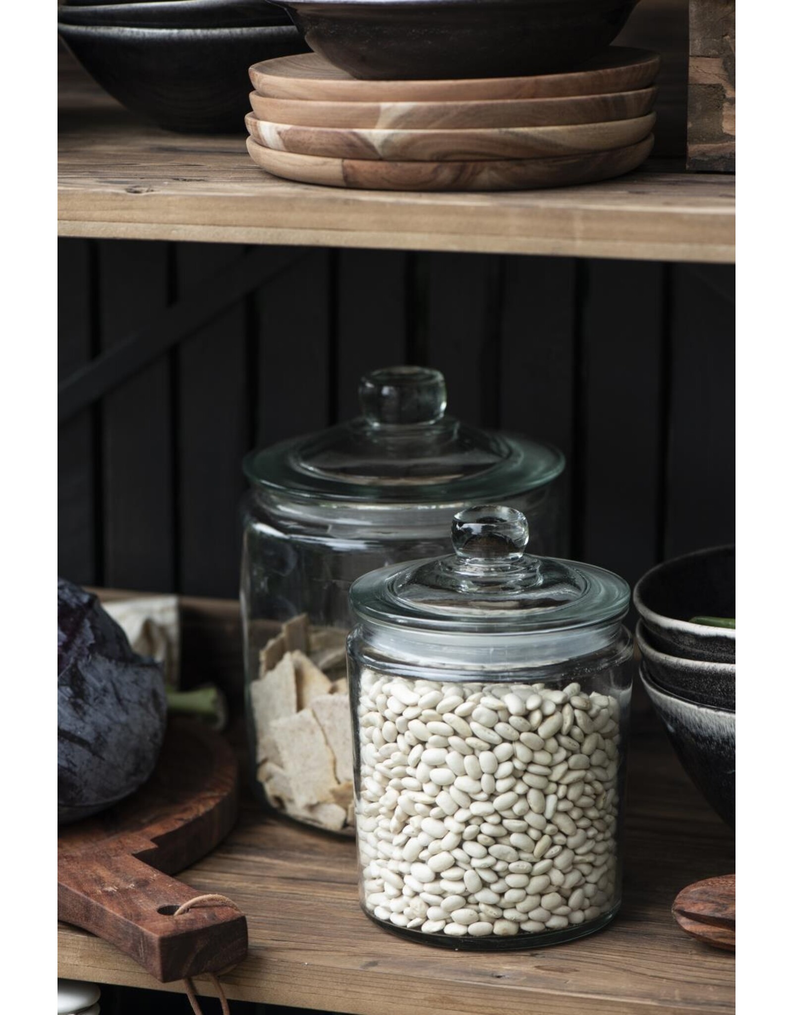 Opbergpot in glas met deksel