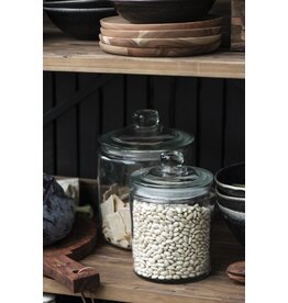 Opbergpot in glas met deksel