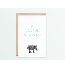 Kaartje 'baby tapir-new year'