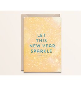 Kaartje 'let this new year sparkle with joy'