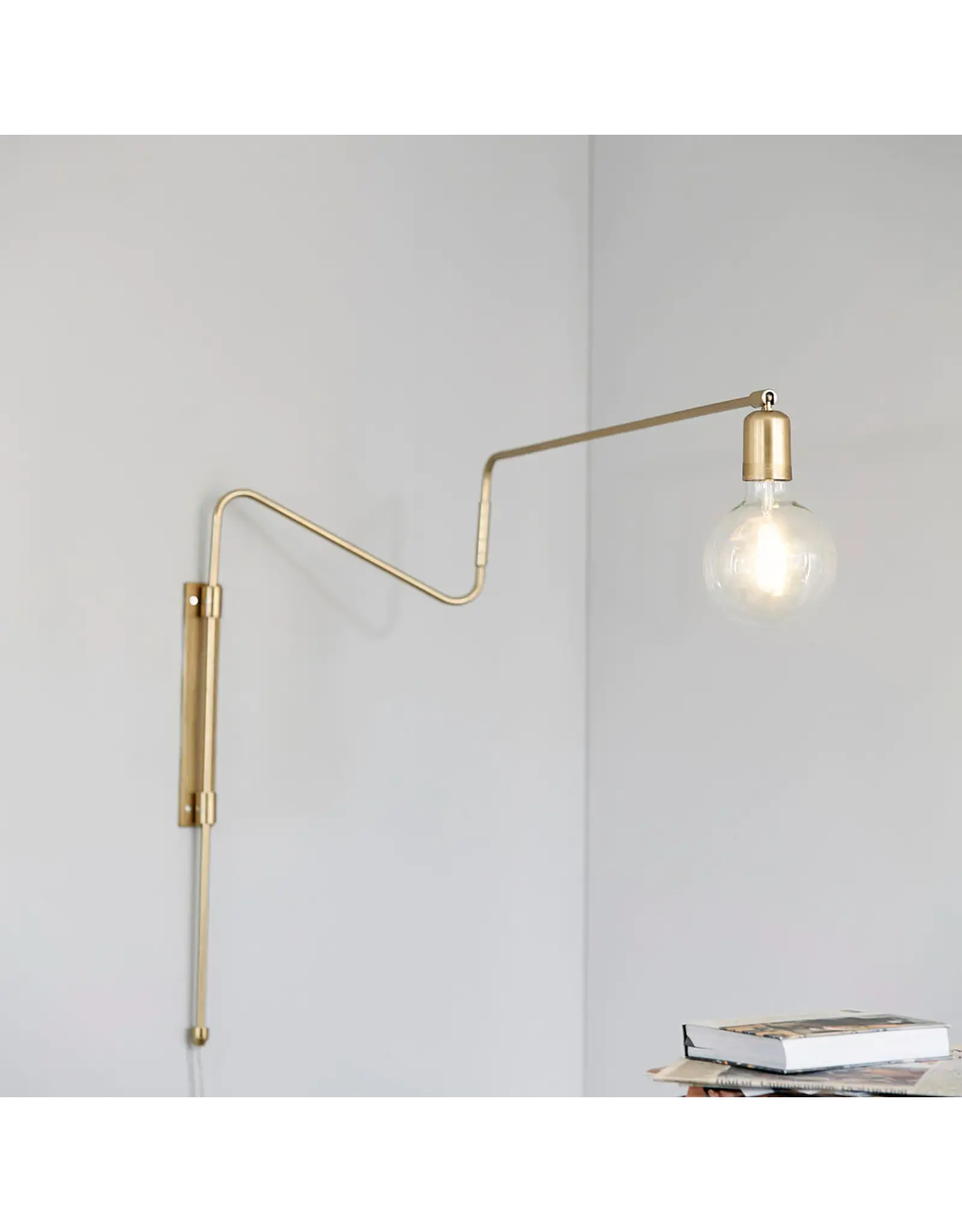 HD Wall lamp, HDSwing, Brass