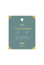 Oorrringen - you are strong - zilver