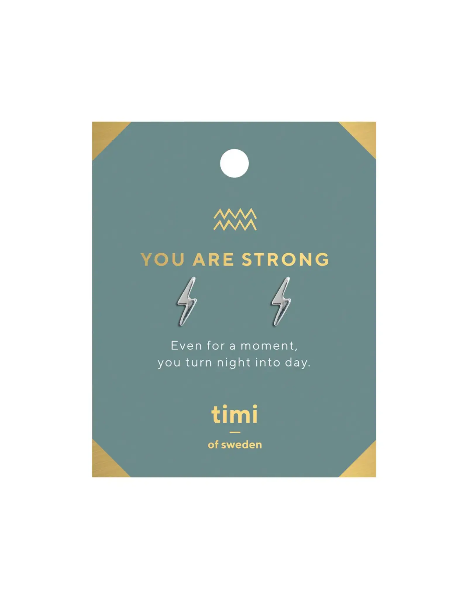 Oorrringen - you are strong - zilver