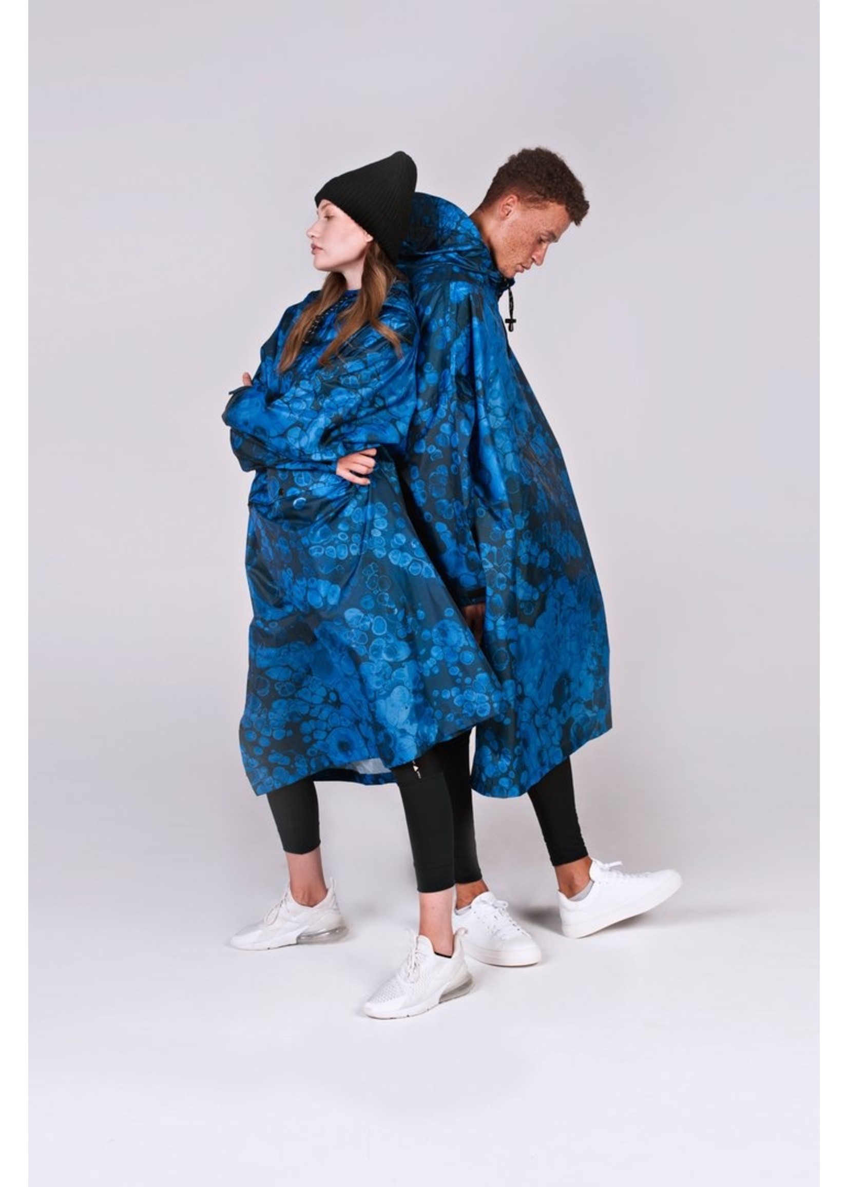 Rainkiss Blue Bubbles - Rain Poncho