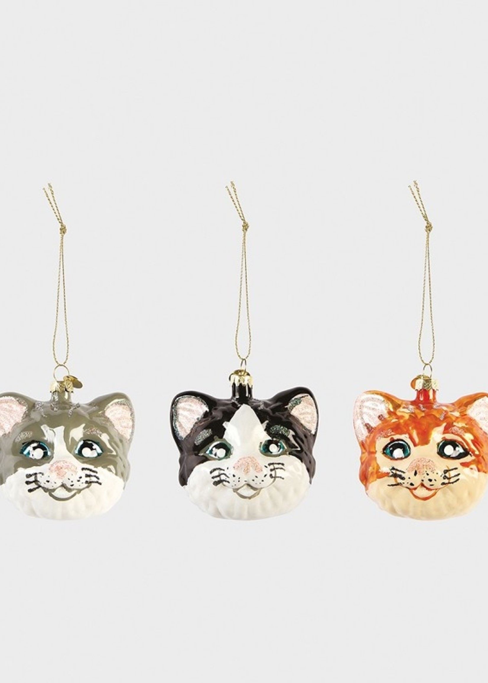 &Klevering Ornament Cat Set of 3
