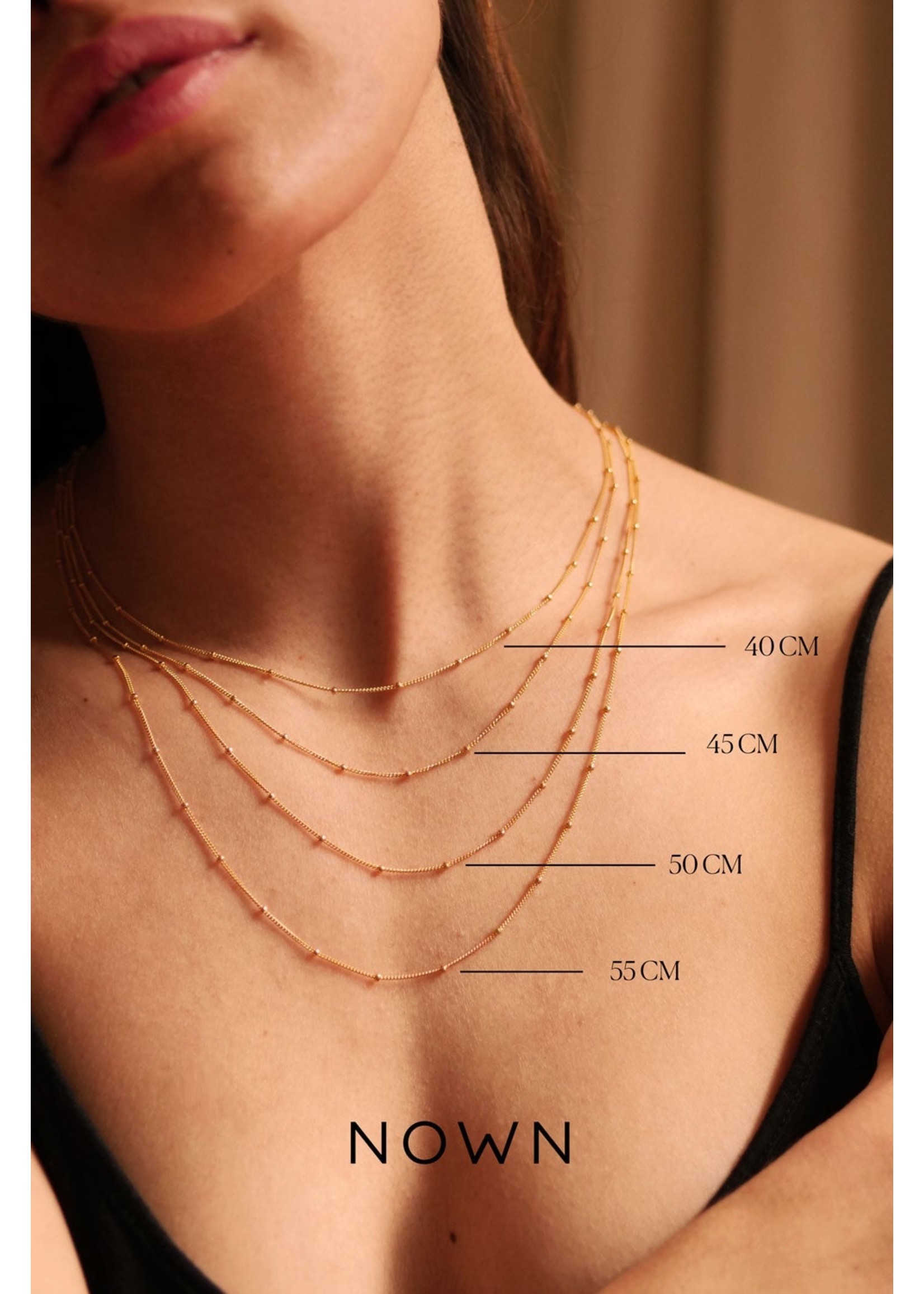 Arabella Pearl Rosary Necklace Gold 