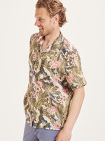 Knowledge Cotton Wave Hawaii Printed Linen Shirt