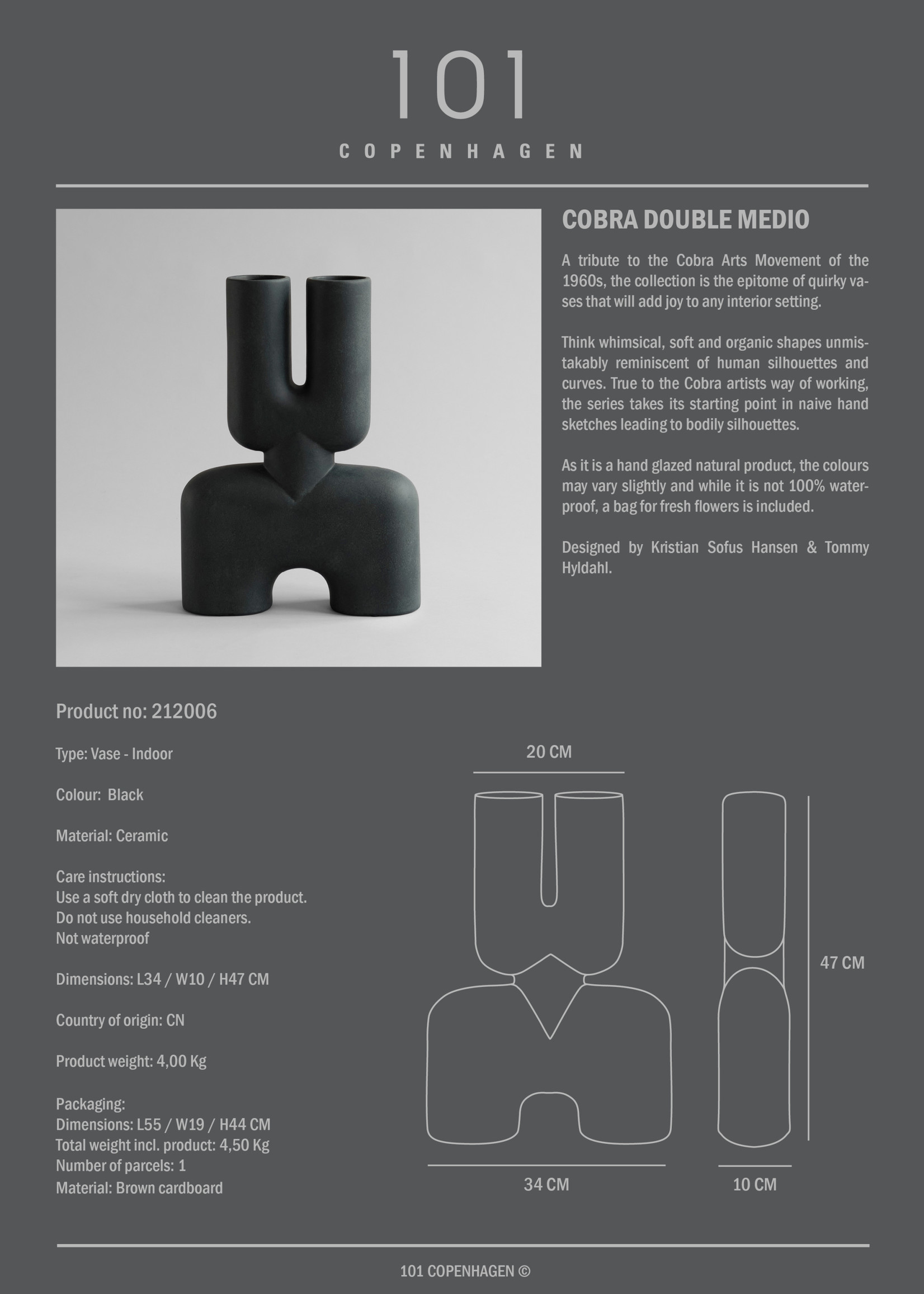 101 Copenhagen Cobra Double, Medio - Black