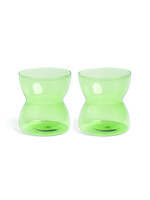 &Klevering Glass Totem Green set of 2