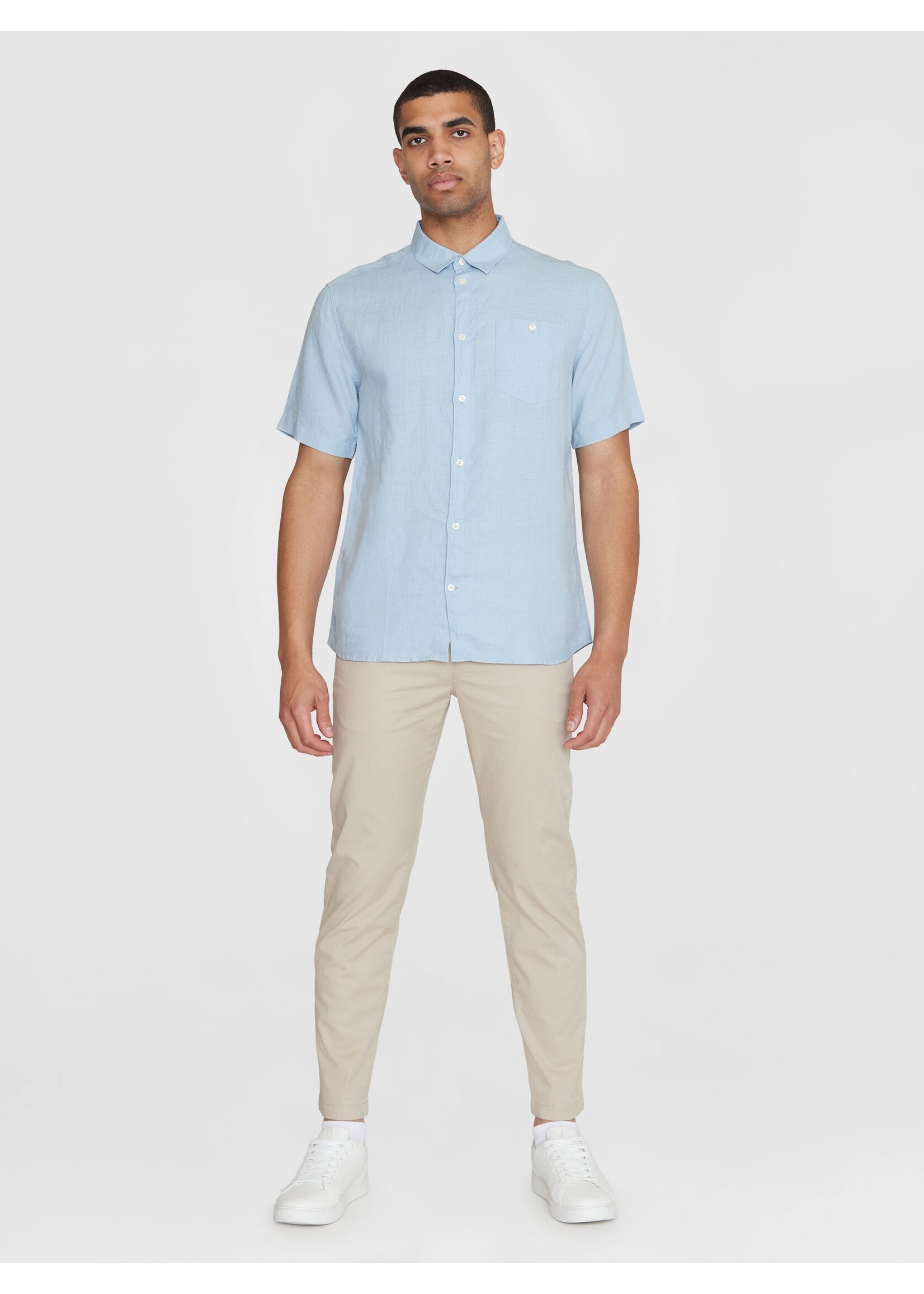 Knowledge Cotton 1090064 Regular Linen SS Shirt