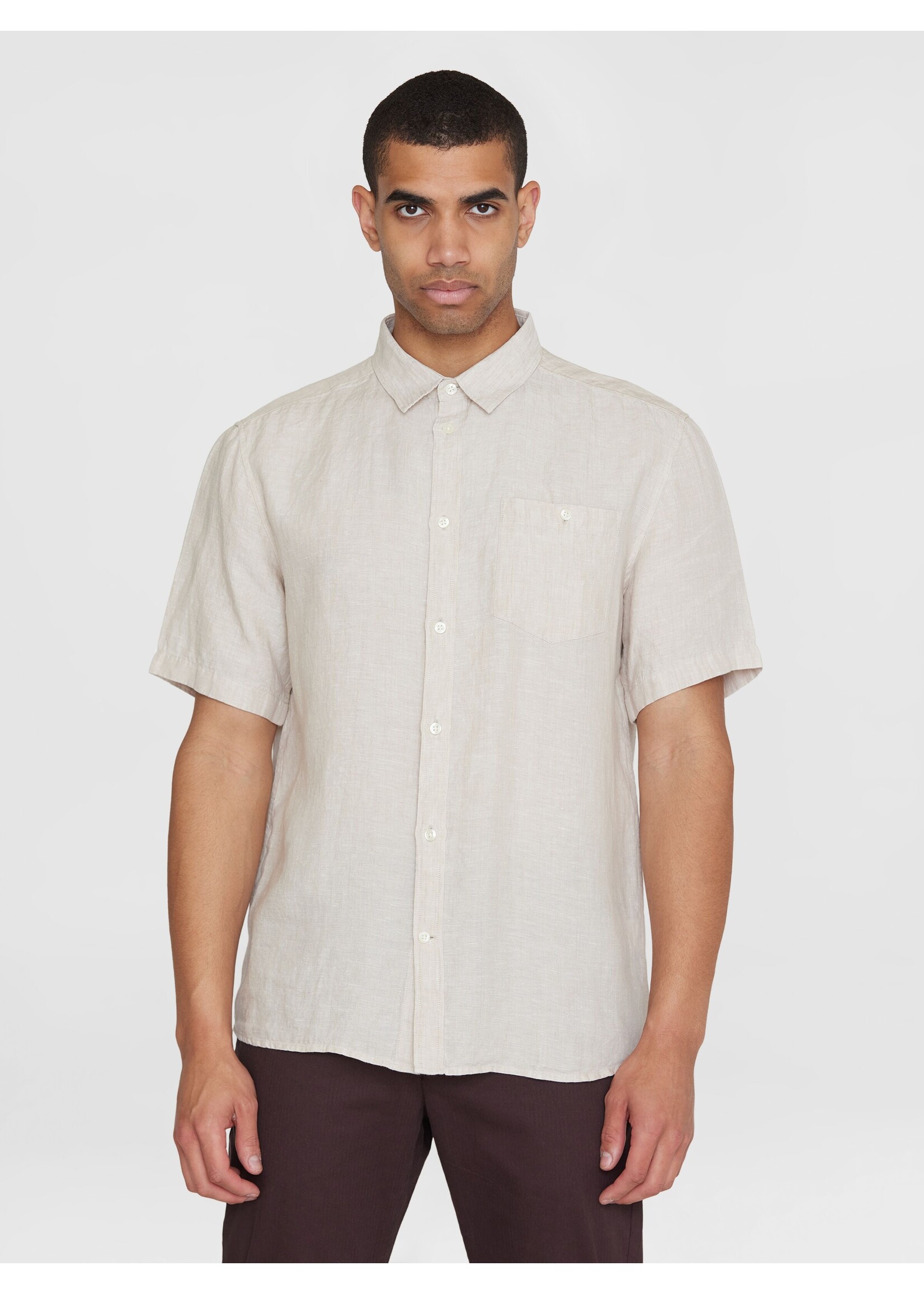 Knowledge Cotton 1090064 Regular Linen SS Shirt