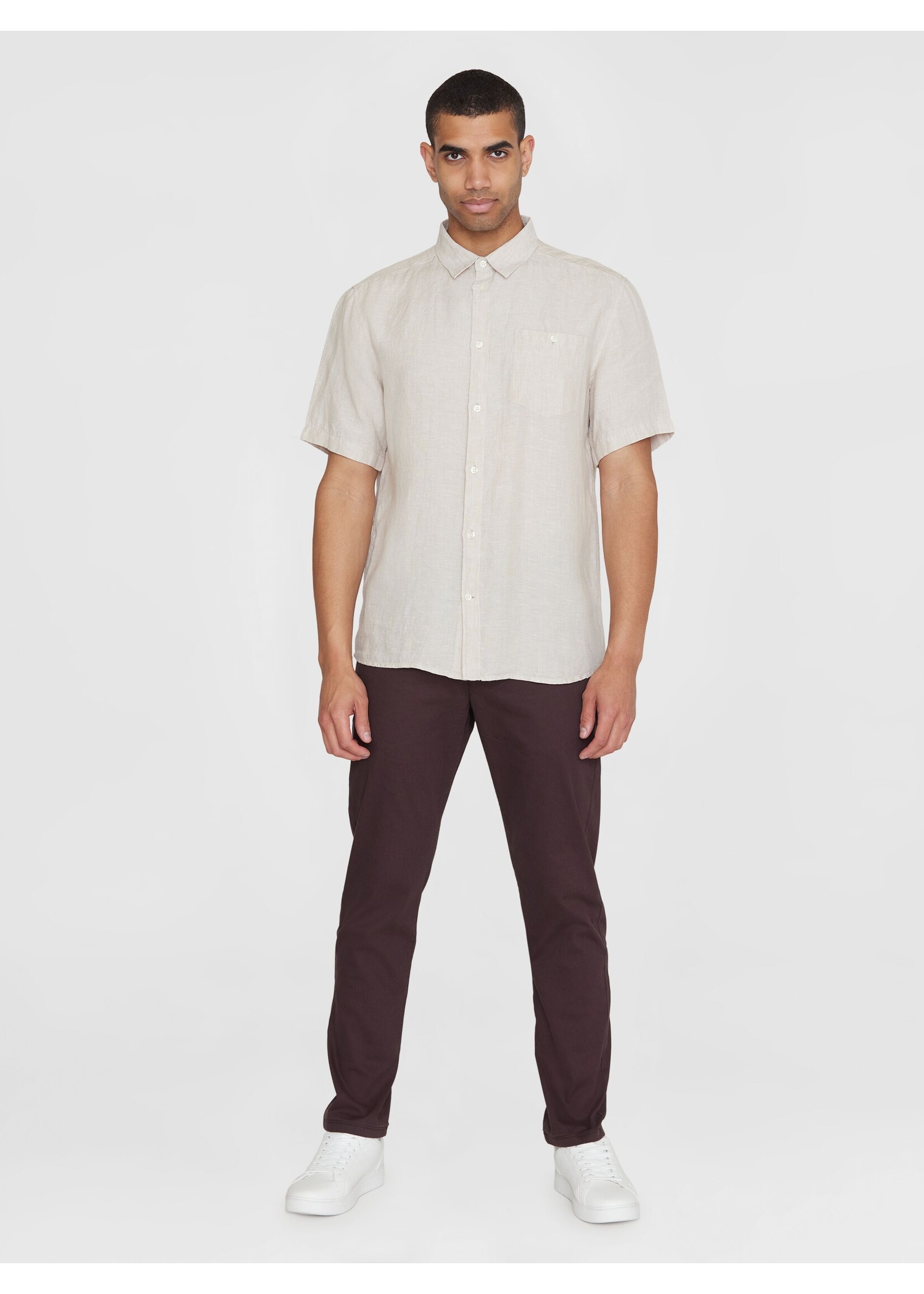 Knowledge Cotton 1090064 Regular Linen SS Shirt