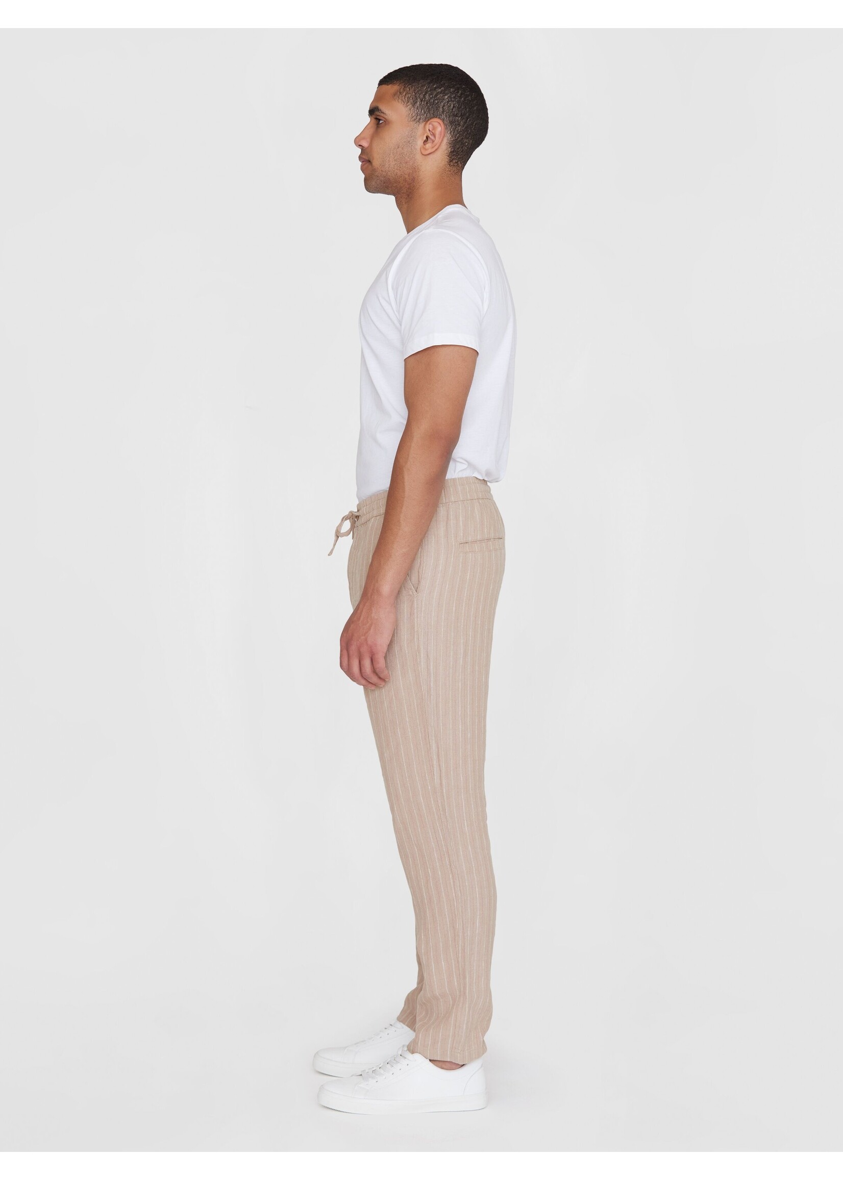 Knowledge Cotton 1070004 FIG Loose Striped Pants