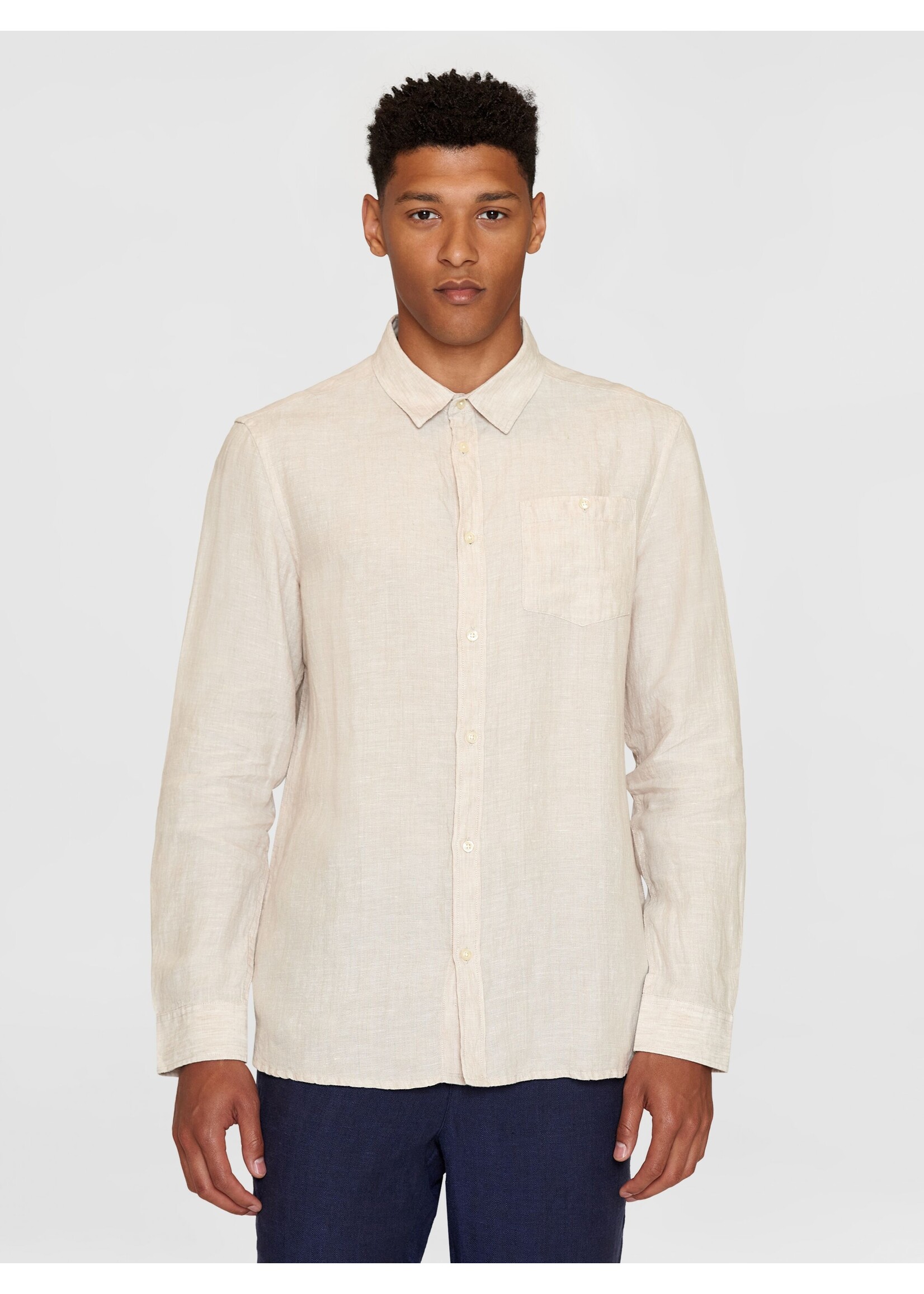 Knowledge Cotton 1090011 Regular Linen Shirt
